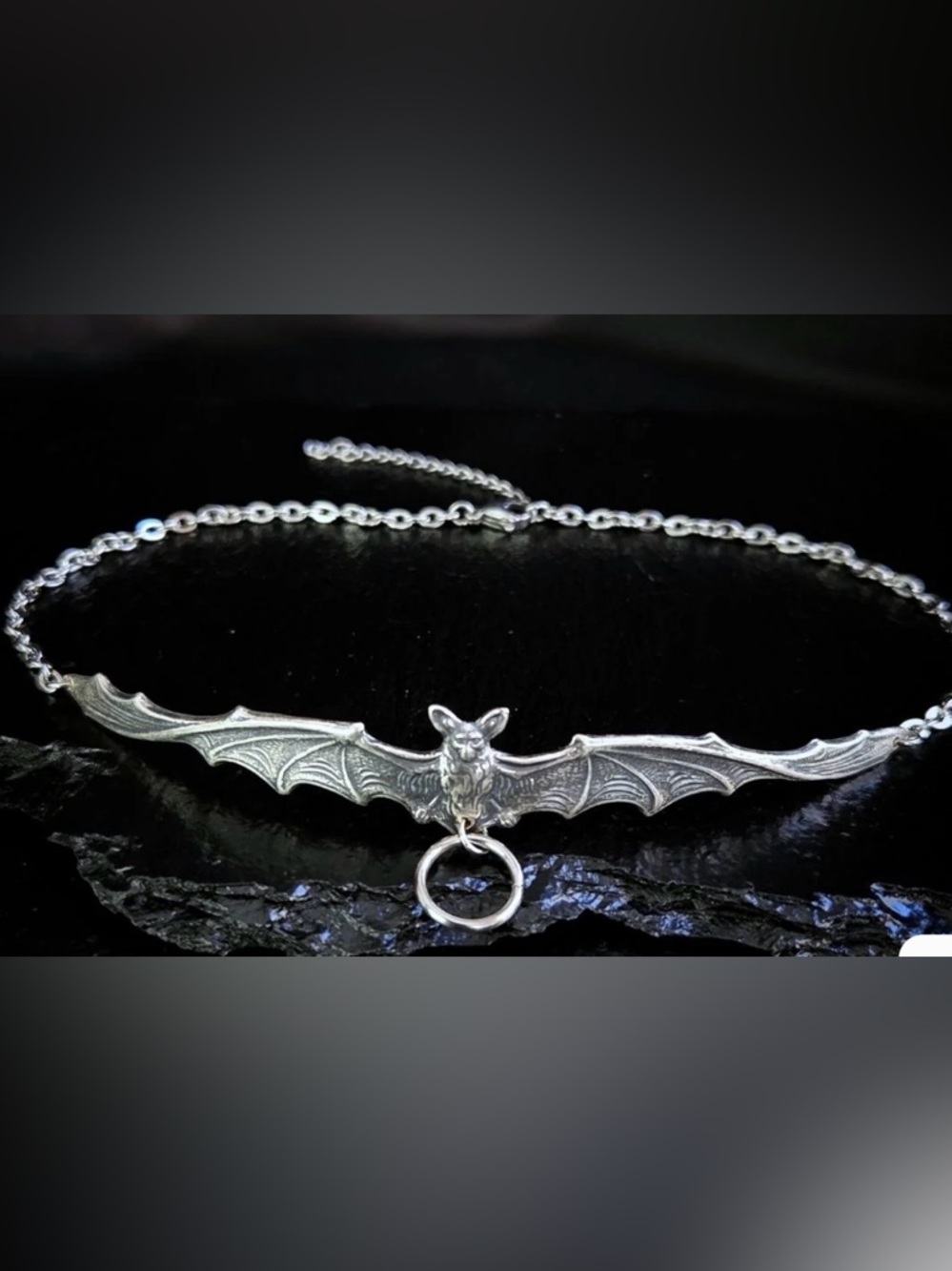 EquinoxArt Bat Choker Necklace - Gothic Women's Necklace